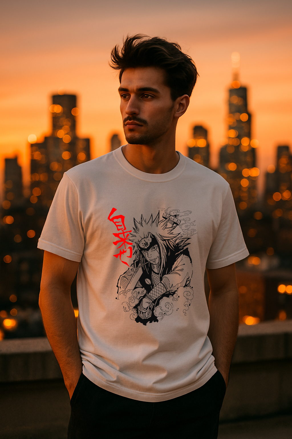 Naruto Jiraiya Printed T-Shirt
