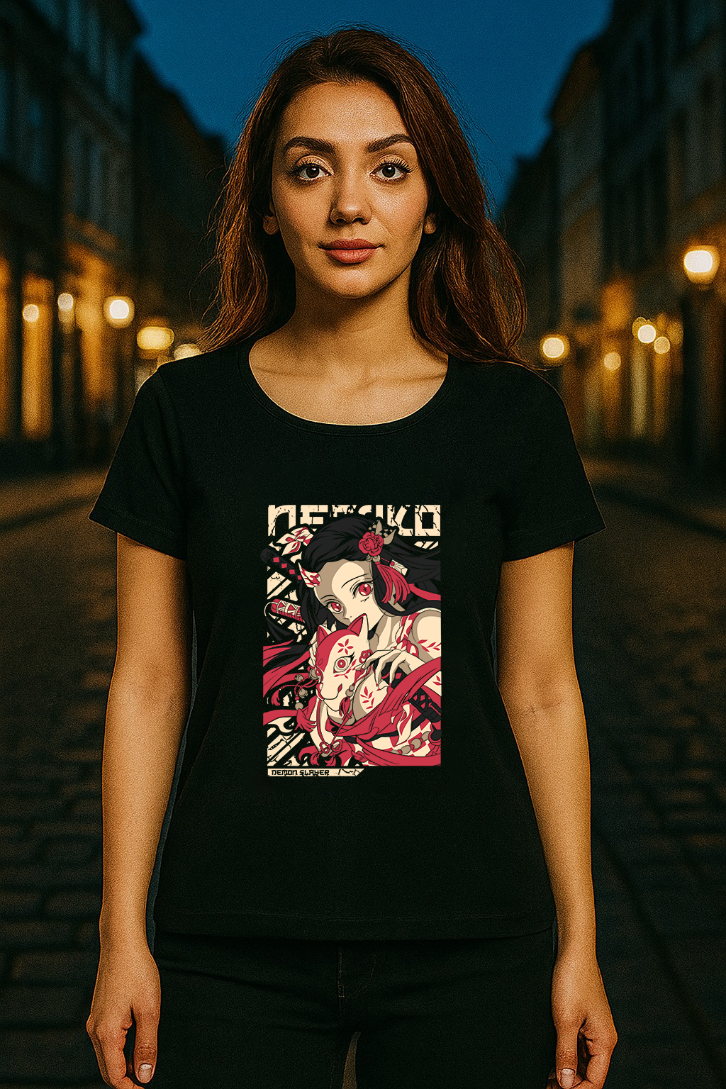 Nezuko Kimetsu No Yaiba T-Shirt – Black Edition