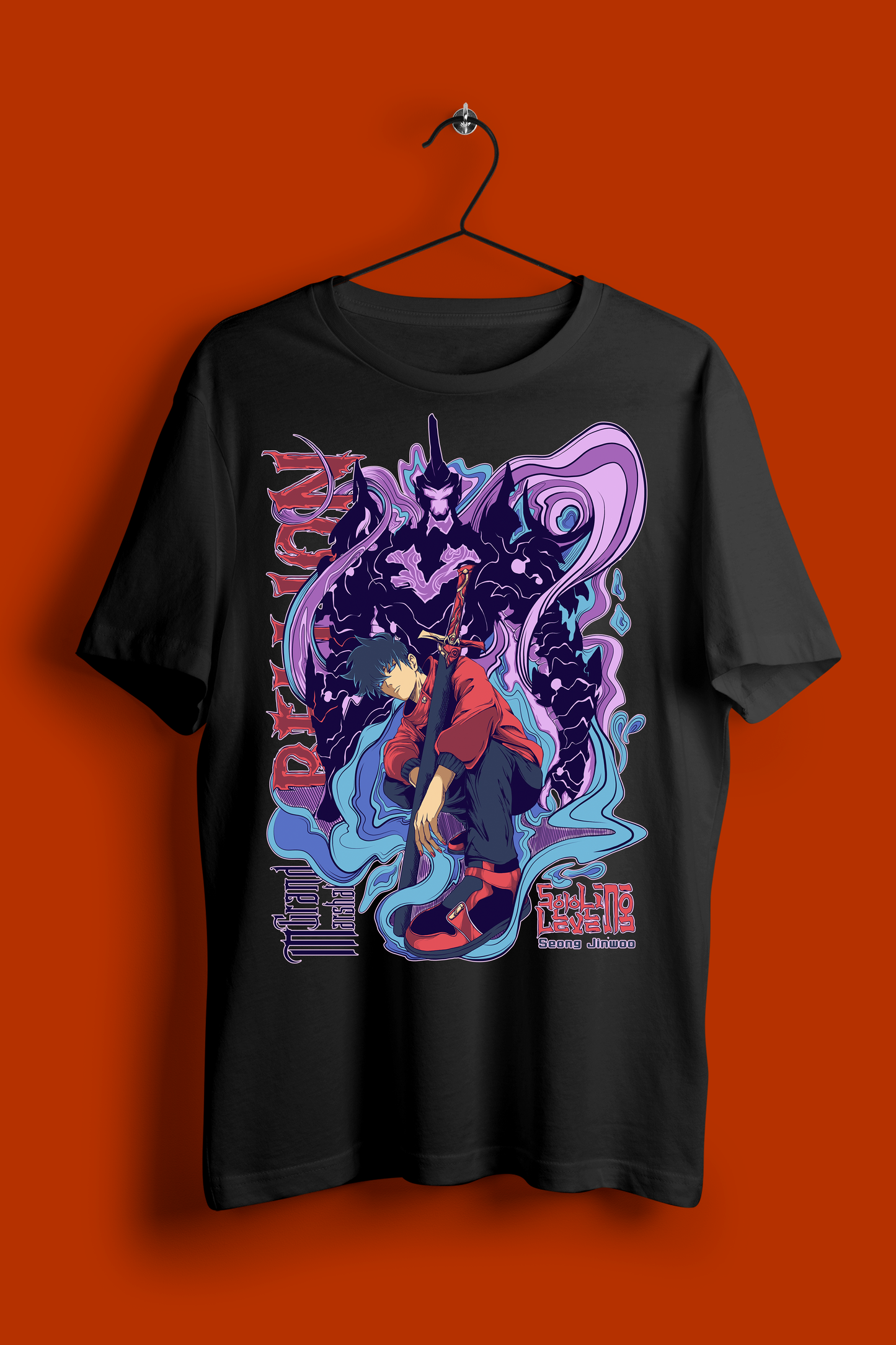 Shadow Monarch – Seong Jinwoo Oversized T-Shirt Solo Leveling Edition