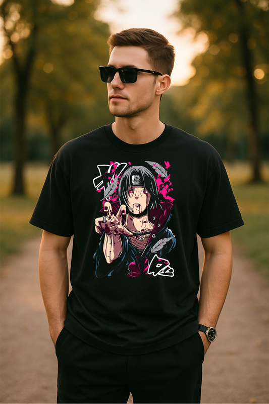 "Uchiha Itachi" Oversized Anime T-Shirt