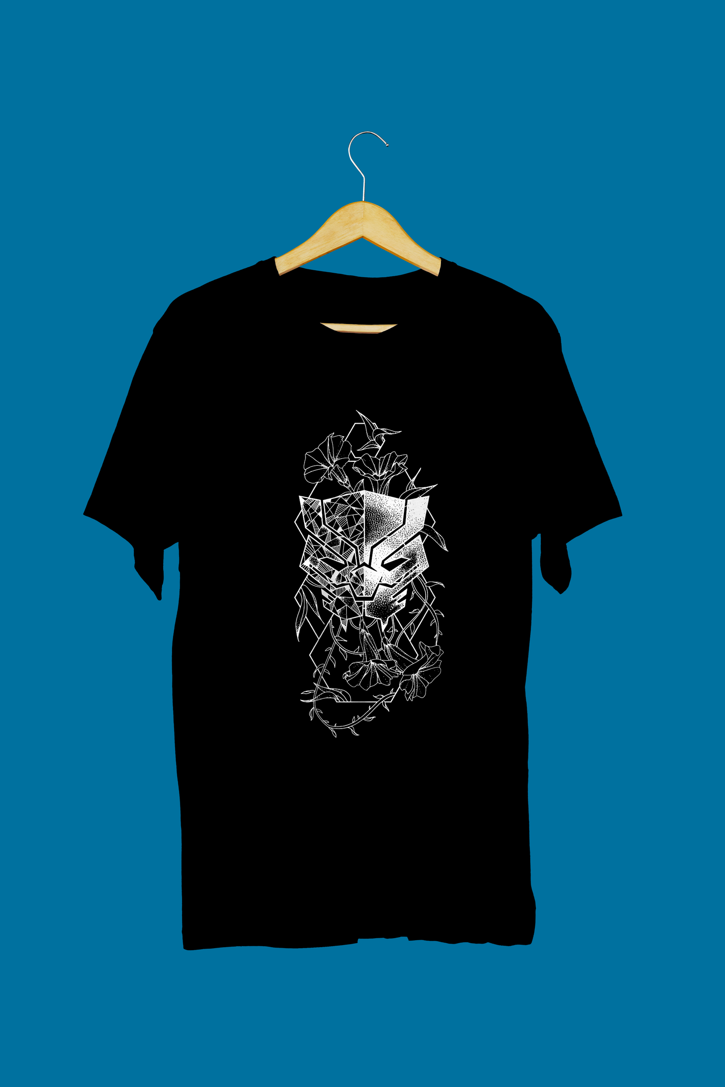 Geometric Floral Mask T-Shirt