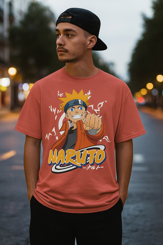 Naruto Oversized Tees T-Shirt – Believe It! Wear the Ninja Way